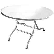 B5-R: bàn tròn inox mặt Awata đường kính 1.2m, mặt bàn dày 0.4mm