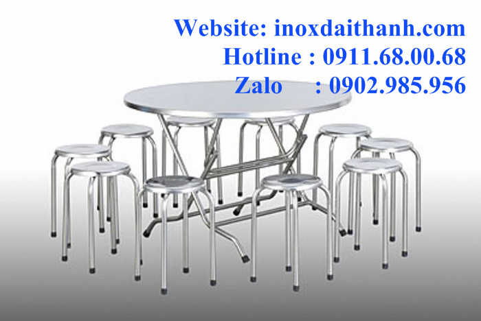 Giá Bàn inox, Ghế Inox, Bàn Ghế Inox, Bàn Tròn Inox, Ghế Xếp Inox, Bàn Xếp Inox Tại Quận Thủ Đức